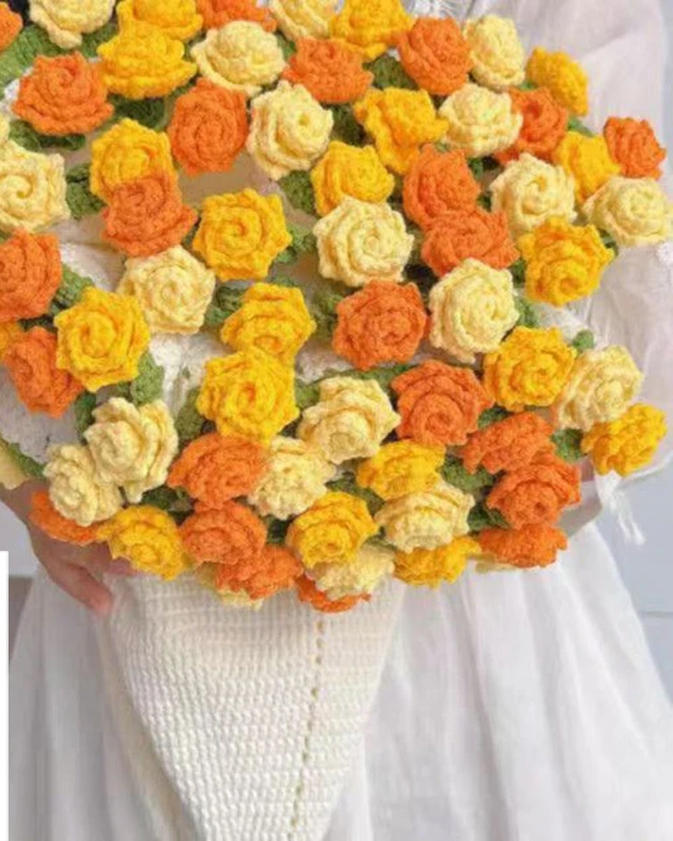 Yellow rose bouquet blanket